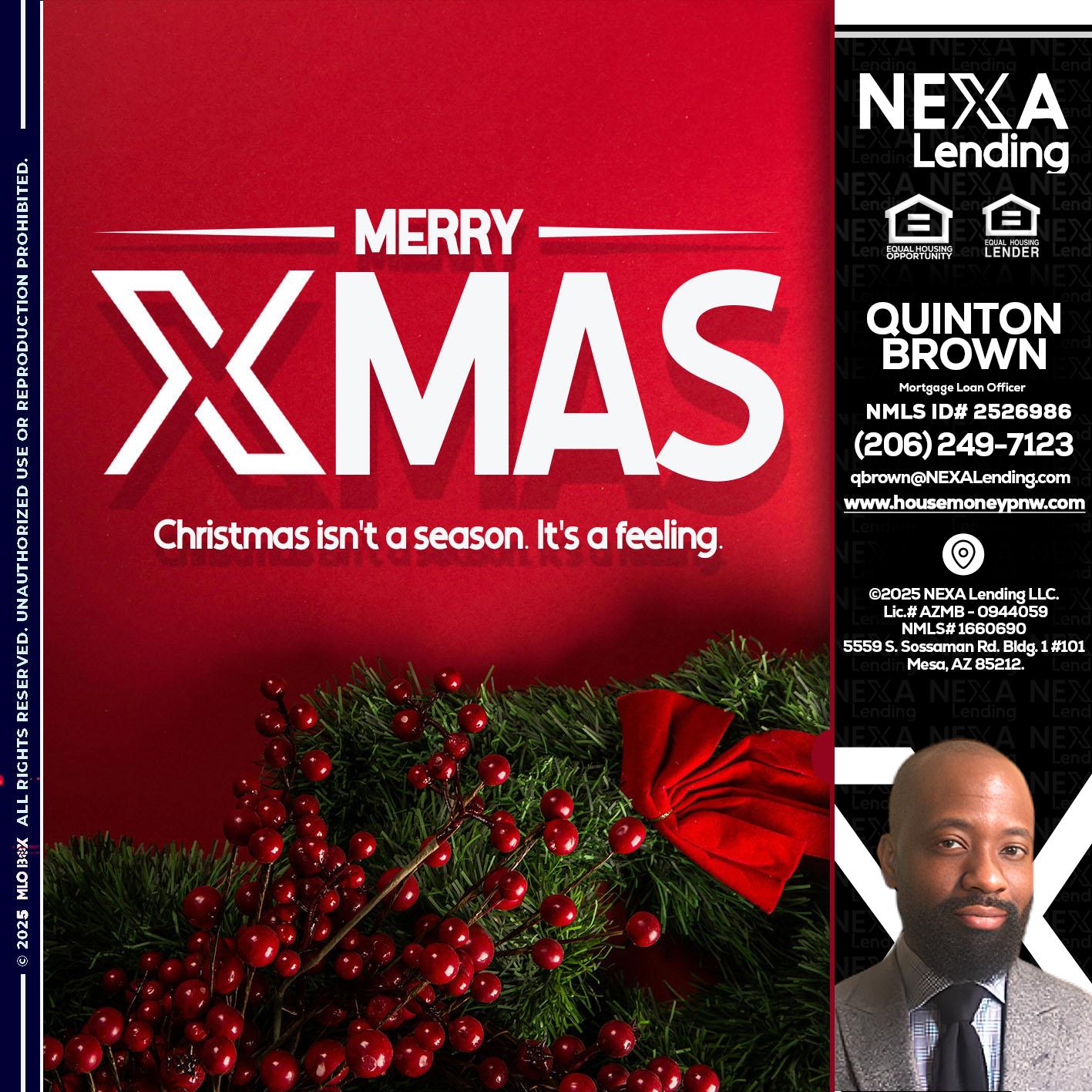 merry xmas - Quinton Brown -Mortgage Investment Consultant