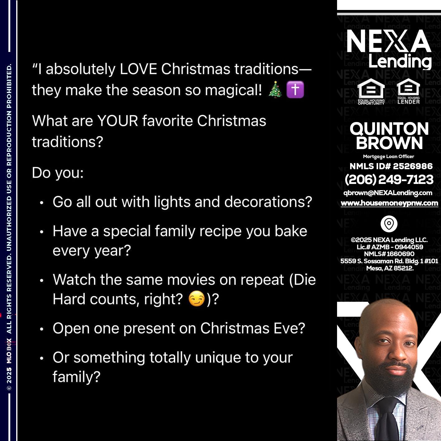 I love christmas - Quinton Brown -Mortgage Investment Consultant