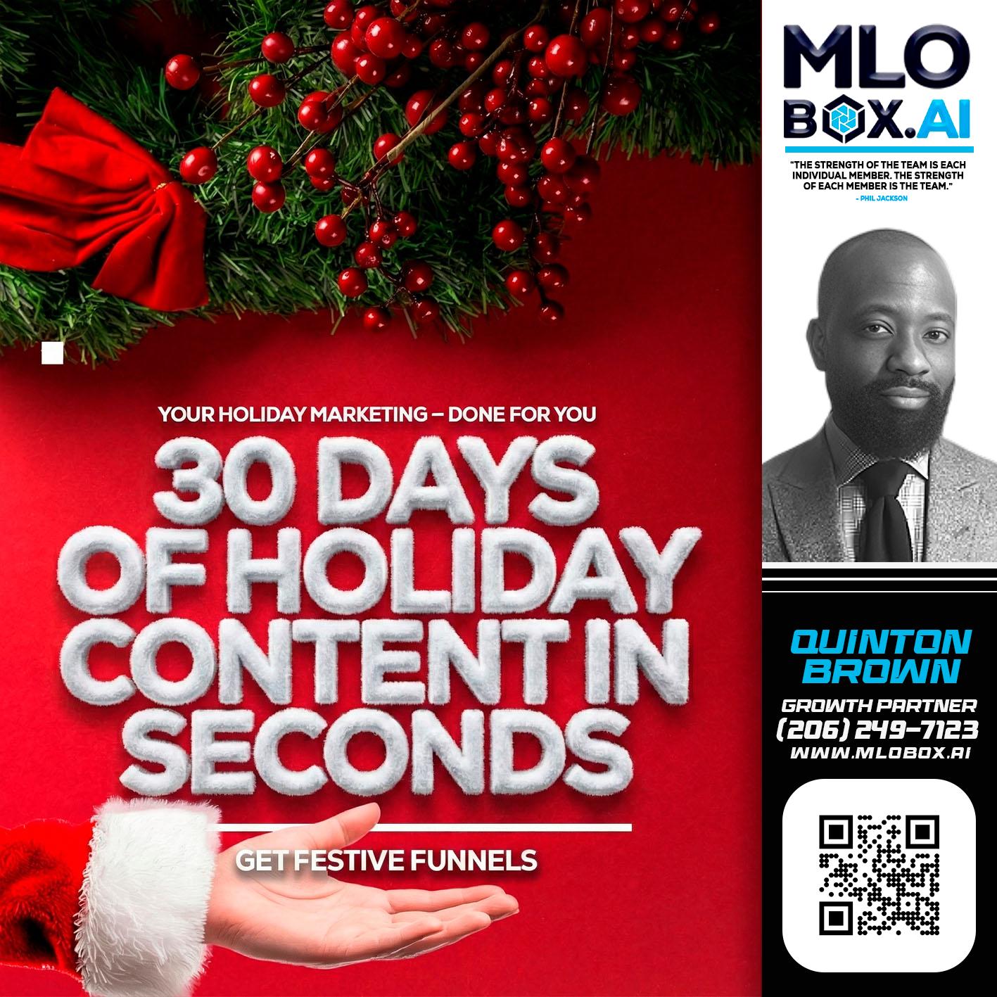 30 DAYS - Quinton Brown -Mortgage Investment Consultant