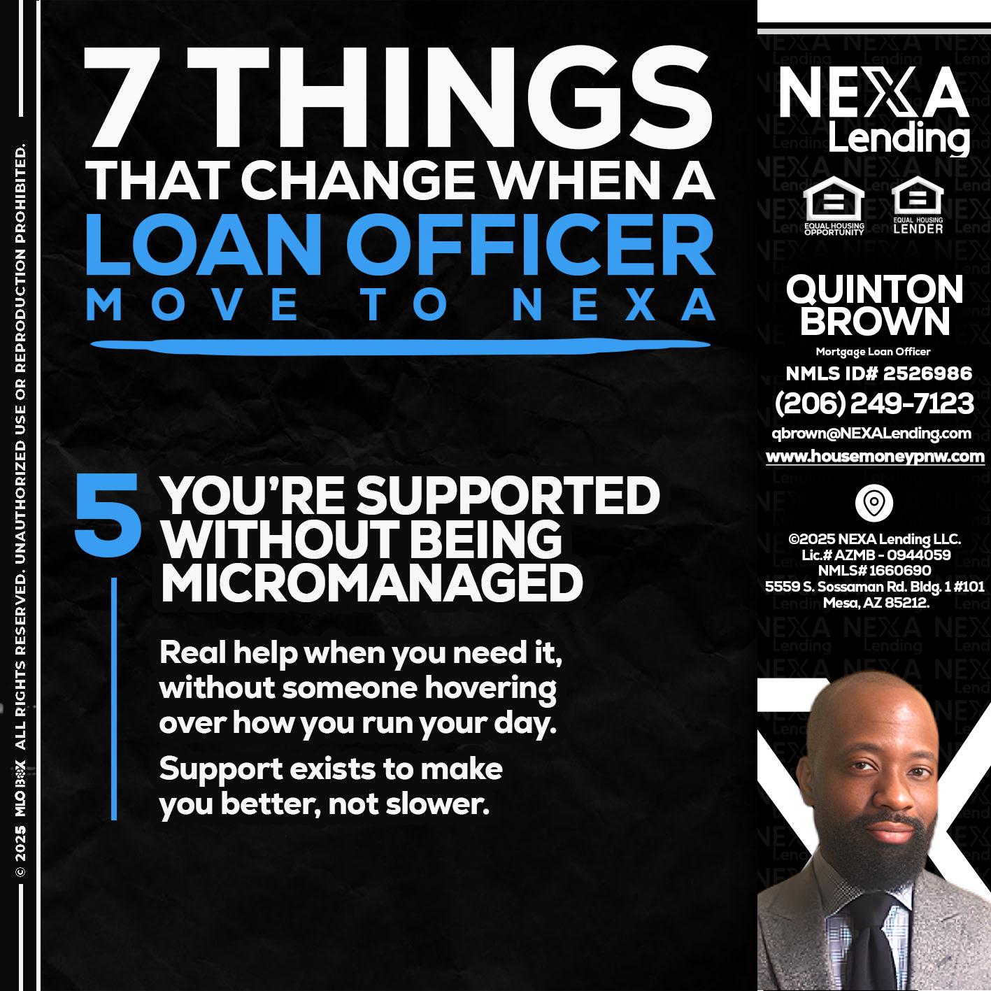7 THINGS (5) - Quinton Brown -Mortgage Investment Consultant