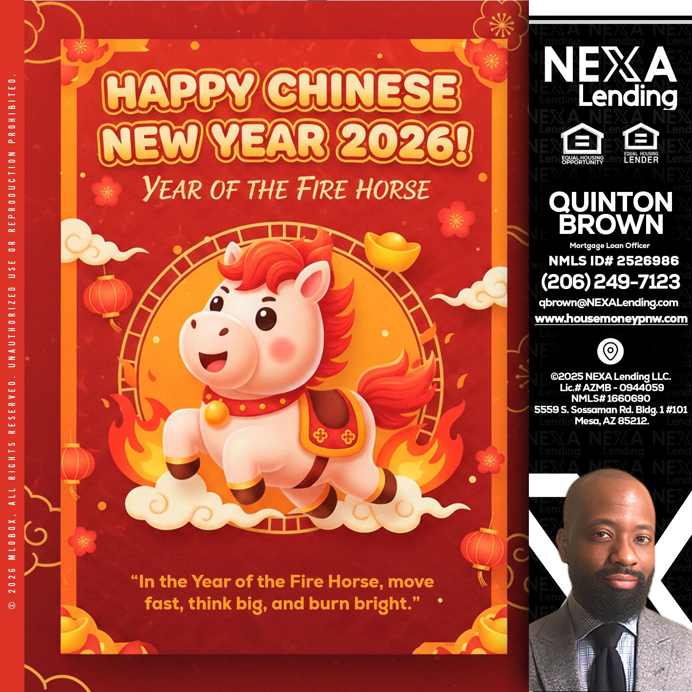 happy Chinese new year - Quinton Brown -Mortgage Investment Consultant
