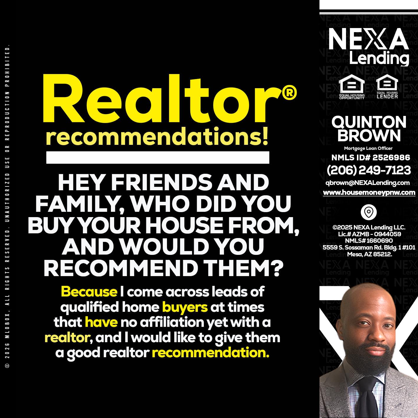 REALTOR - Quinton Brown -Mortgage Investment Consultant