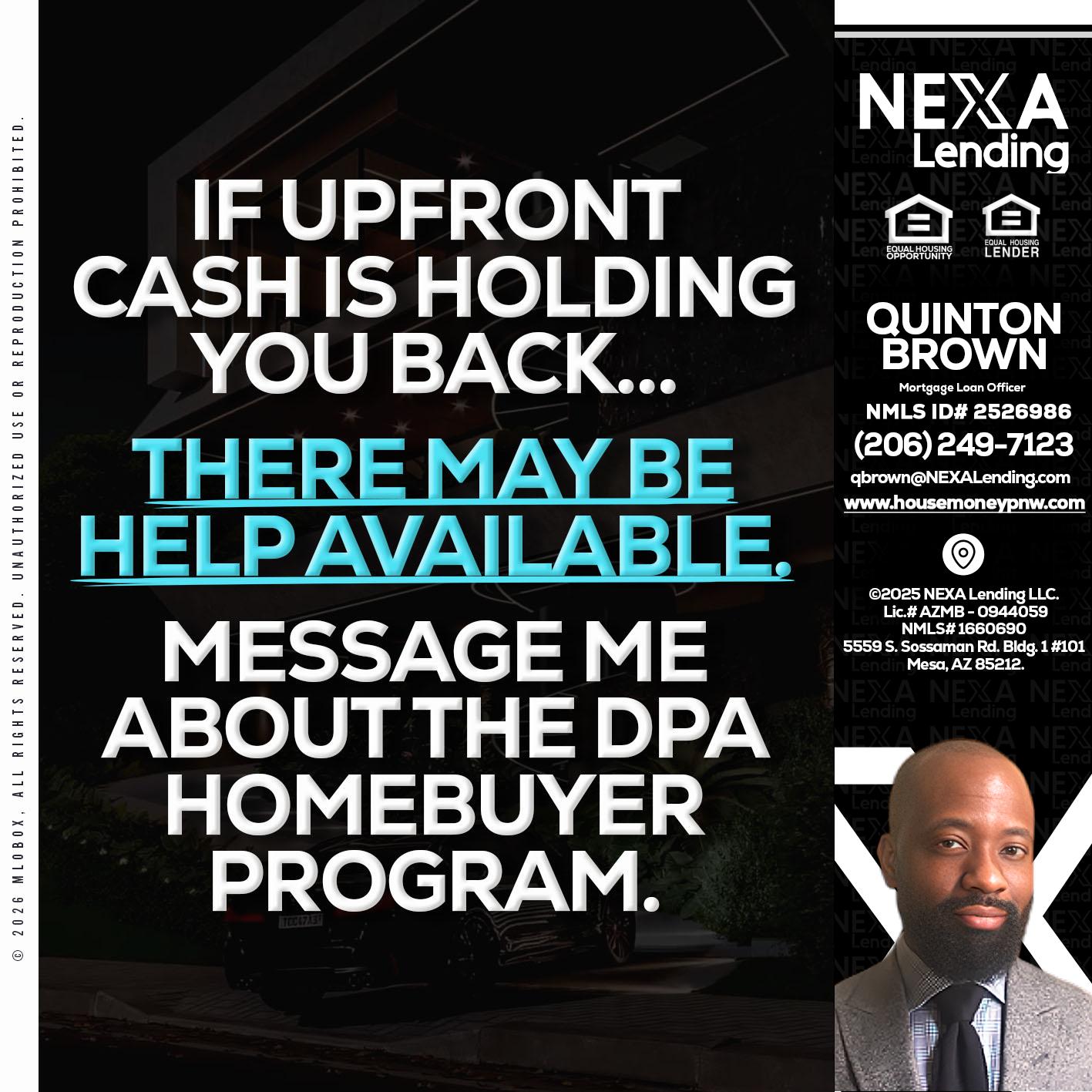 IF UPFRONT - Quinton Brown -Mortgage Investment Consultant