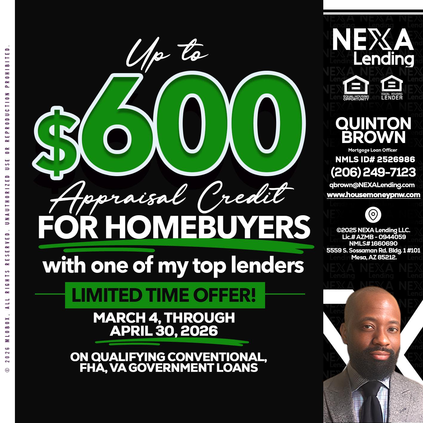 UP TO 600 - Quinton Brown -Mortgage Investment Consultant