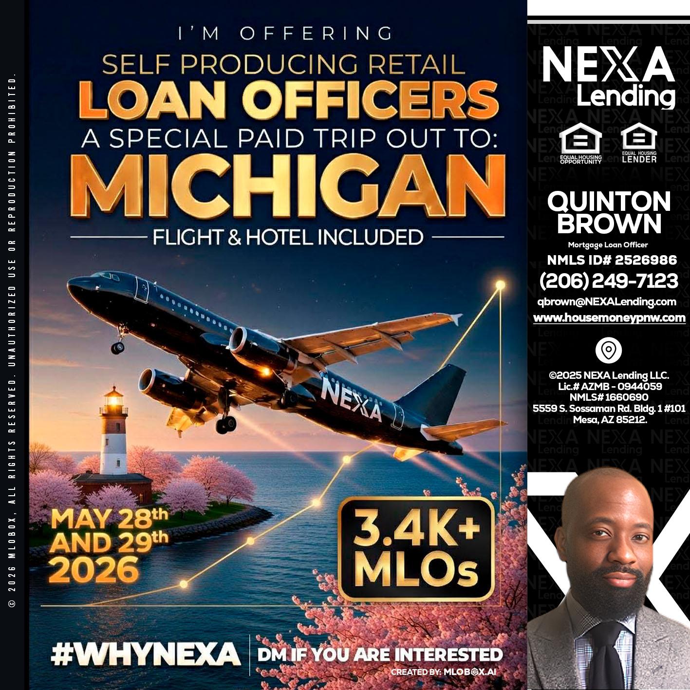 MICHIGAN TRIP - Quinton Brown -Mortgage Investment Consultant